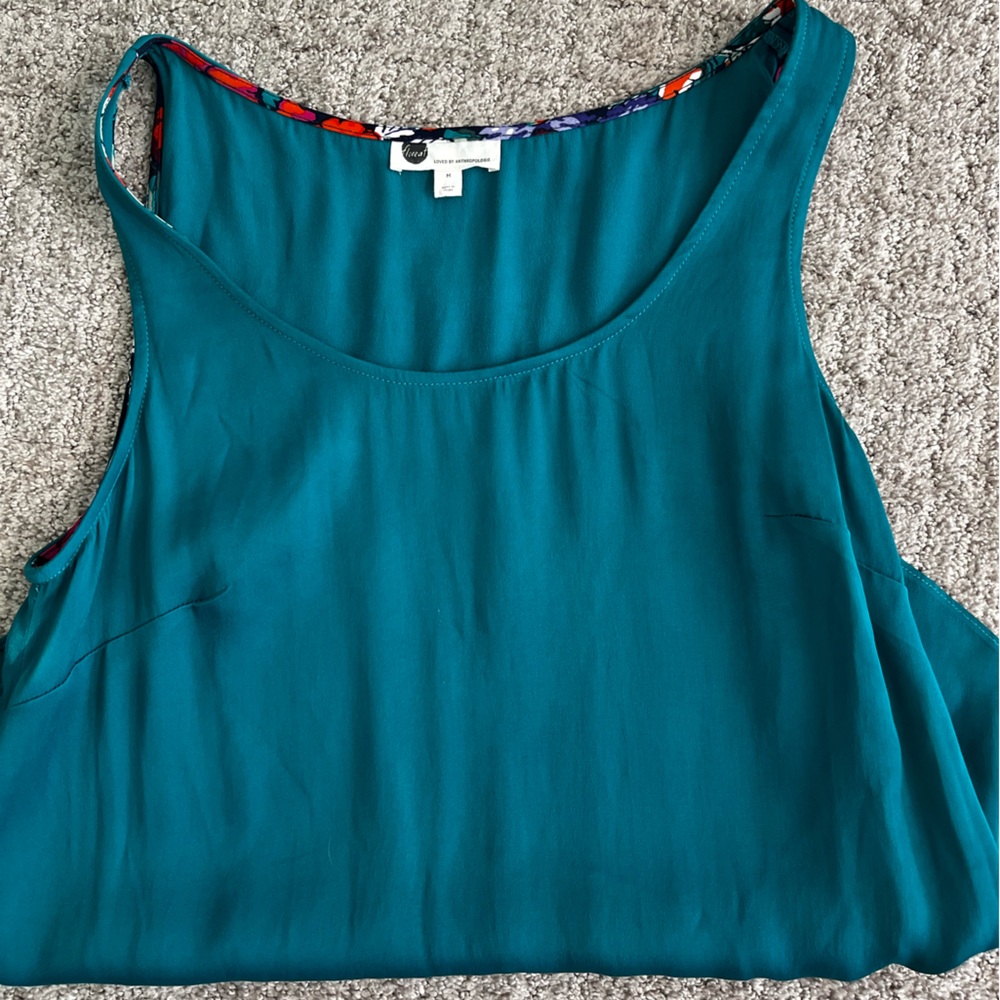 Floreat Teal Sleeveless Top M